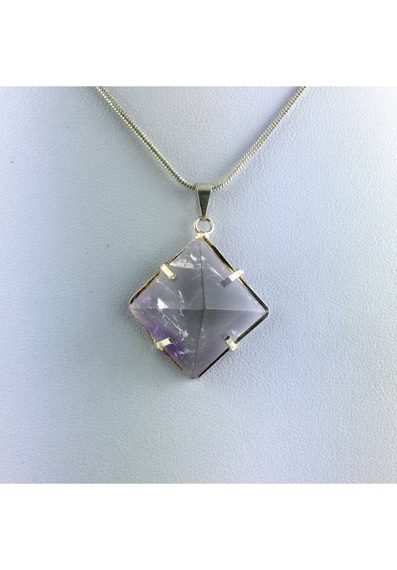 Pendant pyramid AMETHYST Minerals Necklace Crystal Healing-2