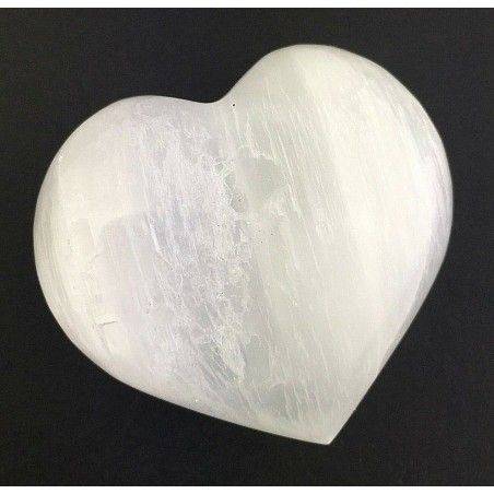Wonderful HEART in WHITE SELENITE Angel's Stone Love Crystal Healing Zen-2