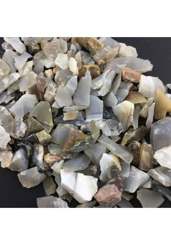 50 Grams Mixed AGATE Rough Stone Crystal Healing Minerals-1