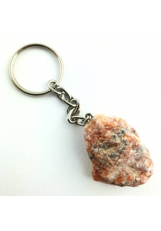 Keychain Raw Orange Calcite Crystal Rough Stone Minerals Crystal Healing-2