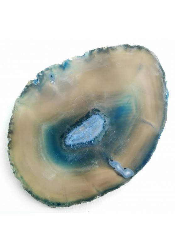 Maravillosa Placa de ÁGATA Azul Transparente Coleccionables Cristaloterapia-1
