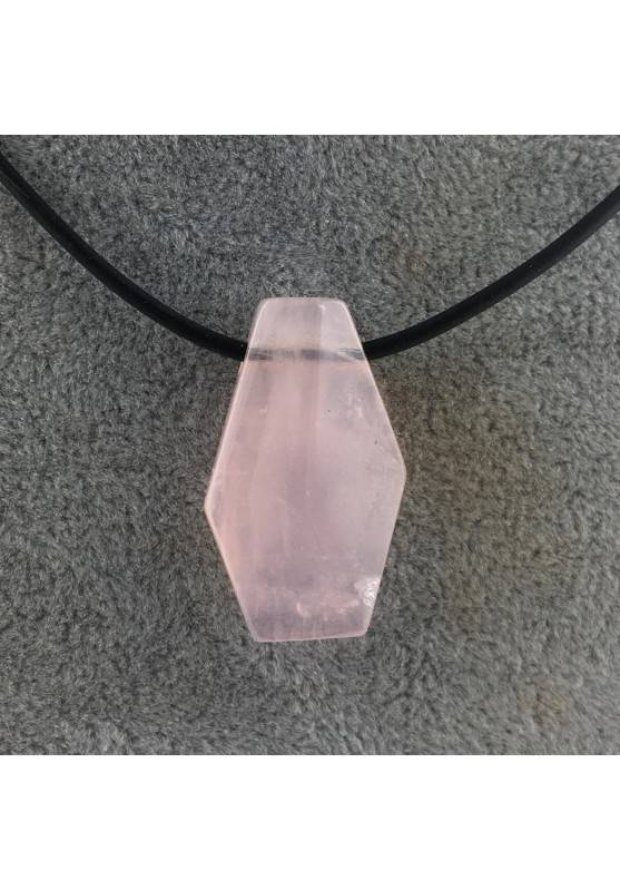 Pendant Gem Rose Quartz Stone of Love faceted Heart High Quality Crystal Healing-1