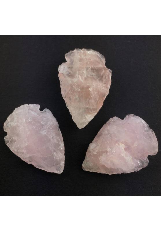 Punta Flecha Prehistórica CUARZO ROSA Coleccionismo Terapia de cristales-1