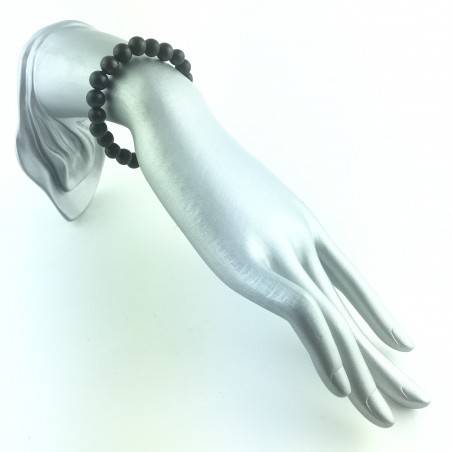 Shungite Bracelet MINERALS 8mm Chakra Crystal Healing Reiki Zen-1
