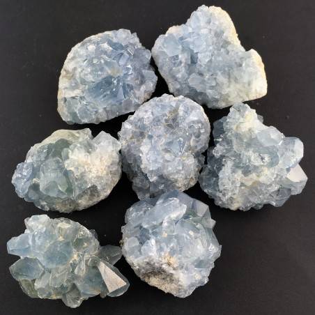 MINERALS * Rough CELESTITE Geode of MADAGASCAR Crystal Healing Furniture A+-1