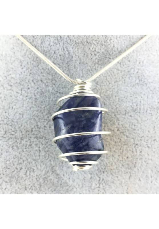 Pendant Tumbled Stone Blue IOLITE Cordierite Crystal Healing Chakra Reiki Zen-1