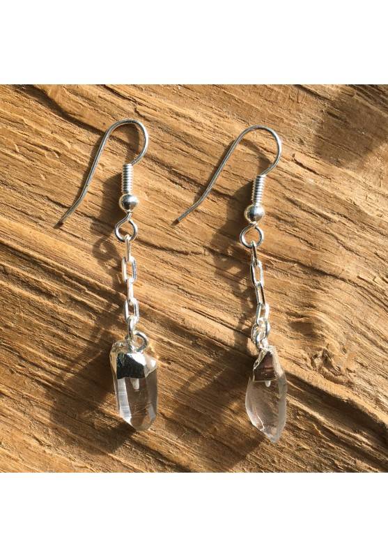 Earrings Points Clear Quartz Crystal Healing Rock's Crystal All the Zodiac signs-1