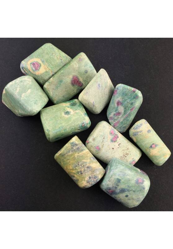 Minerales Ruby Zoisite Rodada Terapia de Cristales 13-33gr Chakra Reiki Zen-1