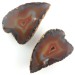 AGATE GEODE Pair Couple Slice Red Brown Crystal Healing purify Home Decor 462g-2