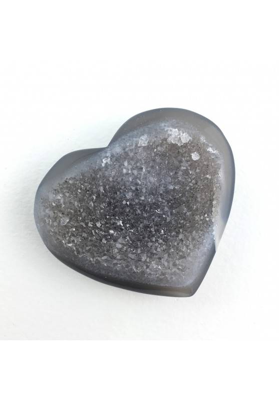 Good Mineral Heart in Crystallized AGATE With Amethyst Extra Quality Love-2