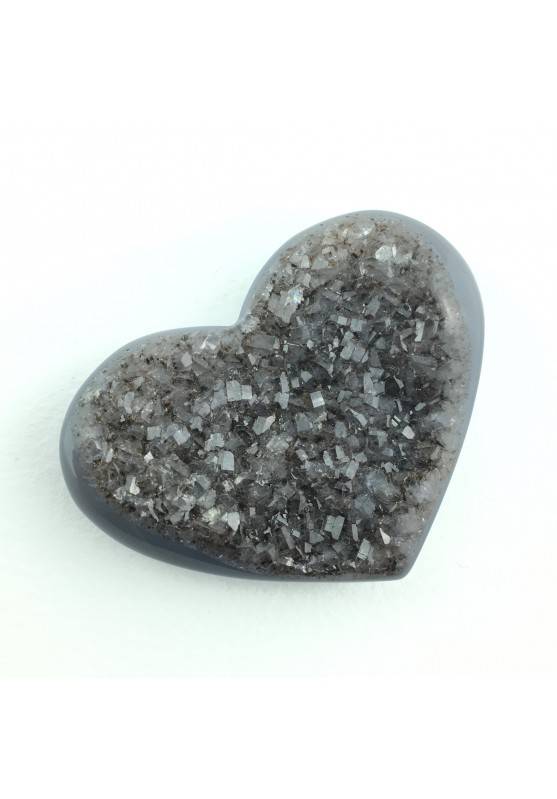 Mineral * Heart in Crystallized Slice AGATE With Amethyst Reiki Zen Chakra A+-2