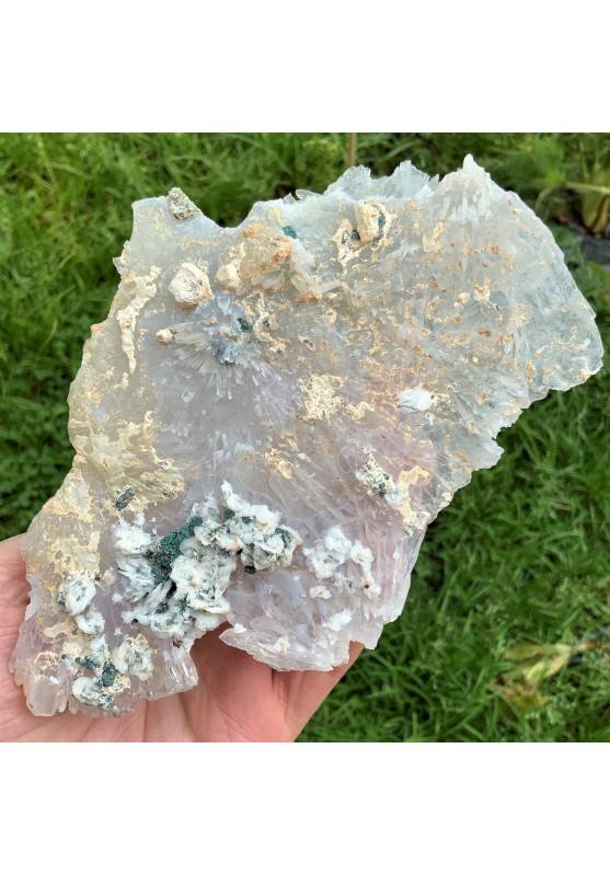 Rare Amethyst with Quartz Flower Mineral Crystal Healing Home Decor Zen A+-1