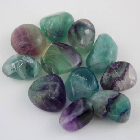 Rainbow Fluorite Tumbled Stone Crystal Healing Reiki [ Rainbow Fluorite Tumbled-2