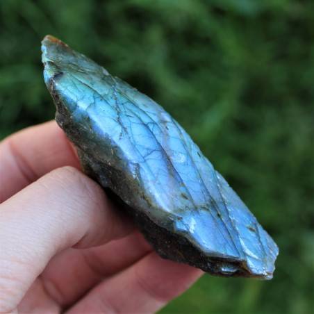 Good Piece of LABRADORITE smooth side Tumbled Gold Blue Crystal Healing Minerals-1