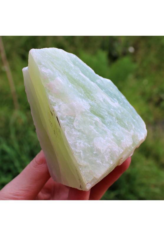Good Big Green JADE smooth base Home Decor Chakra Reiki Zen Crystal Healing 350g-1