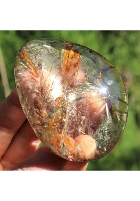 Minerals RUTILATED QUARTZ Clear Optical Crystal Healing Home Decor High Quality-1