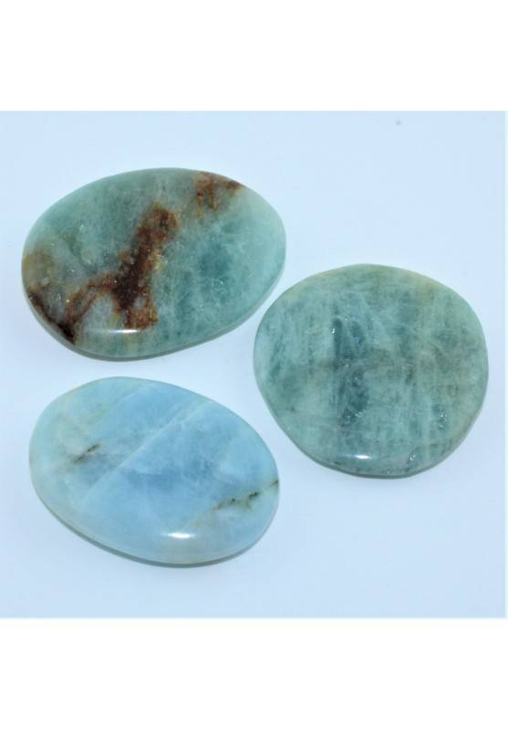 Palmstone Aquamarine Tumbled Mineral Stone Crystal Healing Chakra Reiki Zen A+-1