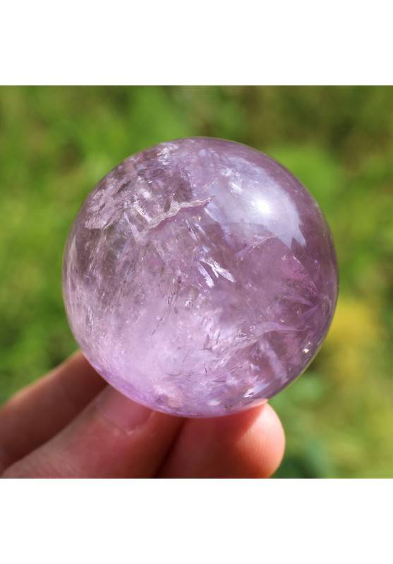 Stone Minerals Sphere AMETHYST Quartz Chakra Home Decor Crystal Healing Zen A+-1