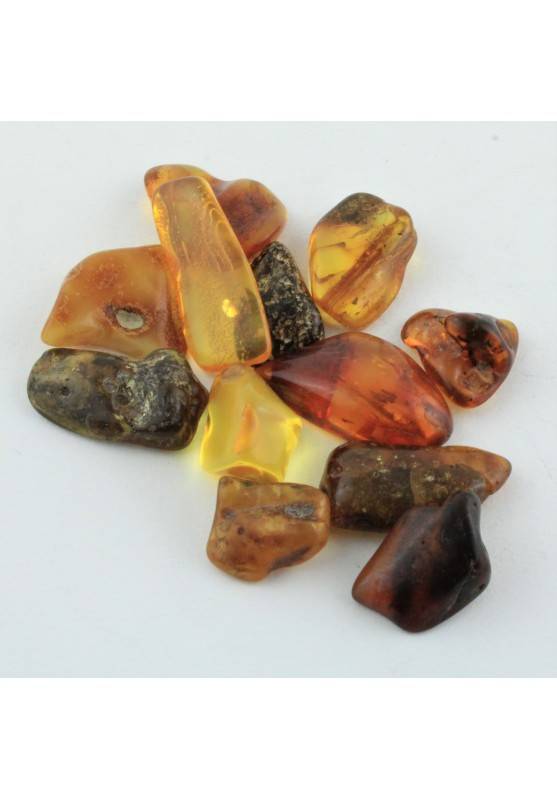 True AMBER Tumbled Stone EXTRA MINERALS Crystal Healing Jewels Etnico Ciondoli A+-1
