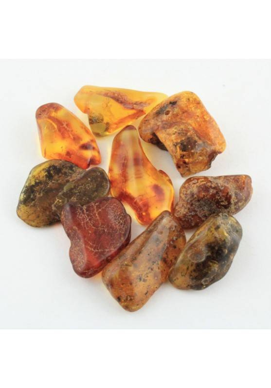 True AMBER Tumbled Stone Extra BIG MINERALS Crystal Healing Jewels Ciondoli A+-1