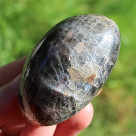 MINERALS Black Moon Stone Black Adularia Tumbled Stone Crystal Healing Chakra A+-4