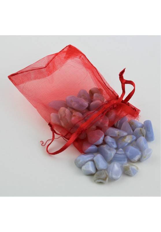 Bag Blue Chalcedony Tumbled granules 50g Stone Chakra Quartz Reiki Zen Crystal Healing A+-1