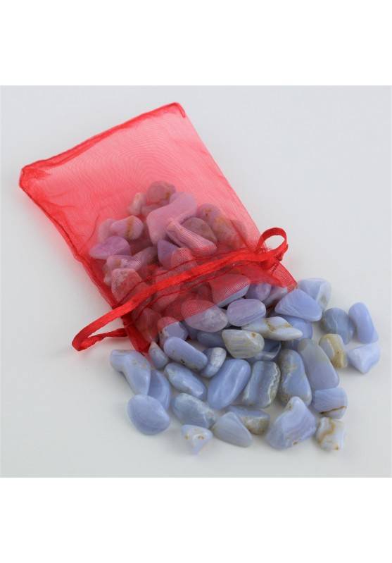 Bag Blue Chalcedony Mignon Tumbled 100g Stone Chakra Quartz Reiki Zen Crystal Healing A+-1