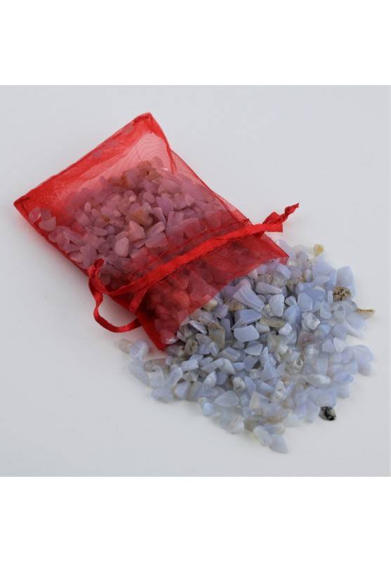 Bag Blue Chalcedony Tumbled 100g Granules Chakra Quartz Reiki Zen Crystal Healing-1