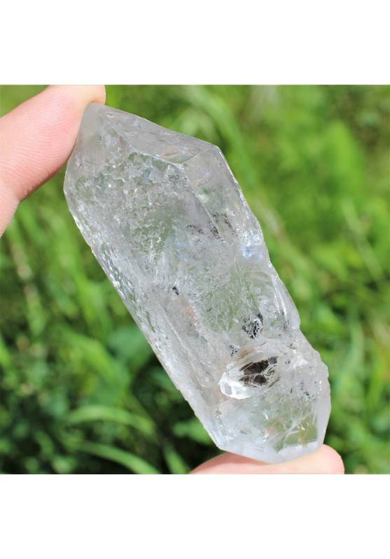 Points Clear Hyaline Quartz Inslusion Enhydro Crystal healing High Quality A+-1