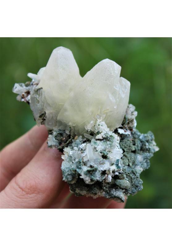 Minerales Cristales Flor AMATISTA con Calcita Terapia de Cristales A+-2