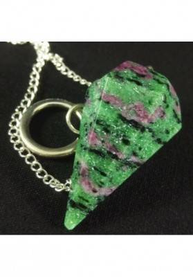 Professional Pendulum in Rubyzoisite RUBY Zoisite Divination Crystal Healing-1