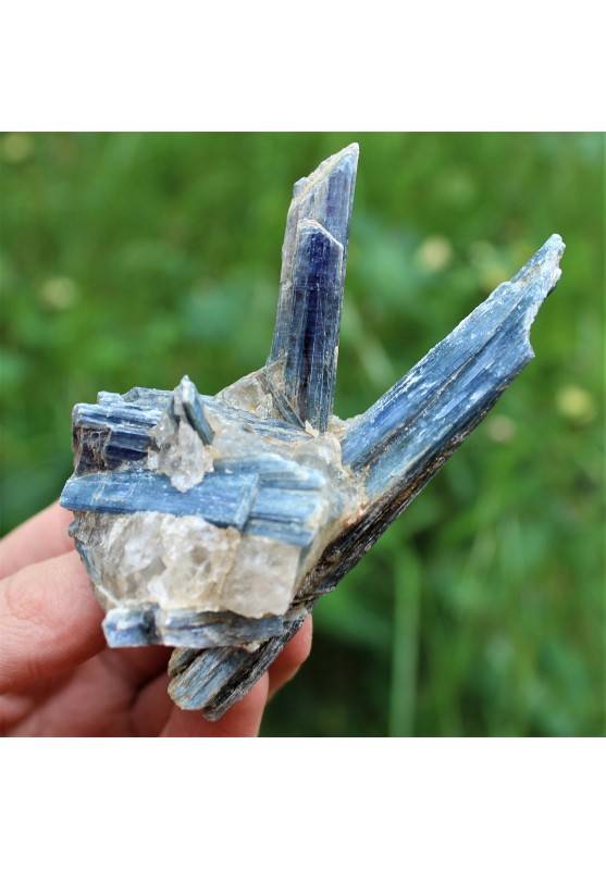 Minerales CIANITA en Bruto con Cuarzo Terapia de Cristales Chakra Reiki 103g-1