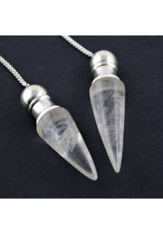 Pendulum Hyaline clear Quartz Dowsing Inclusion Quartz Minerals Crystal Healing-1