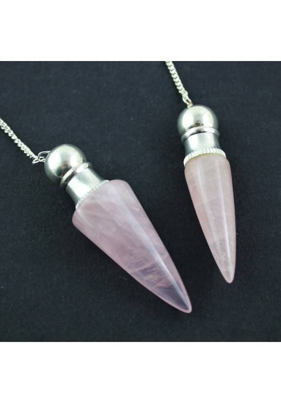 Minerals Pendulum Rose Quartz Dowsing Stone of Love Crystal Healing Chakra-1