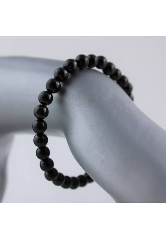 Shungite Bracelet Spheres 6mm MINERALS Chakra Stone Beads Crystal Healing Present-1