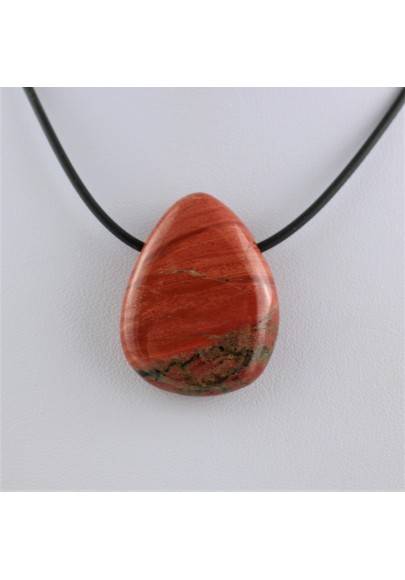 Pendant Bead in RED Jasper Necklace Crystal Healing Chakra A+-1