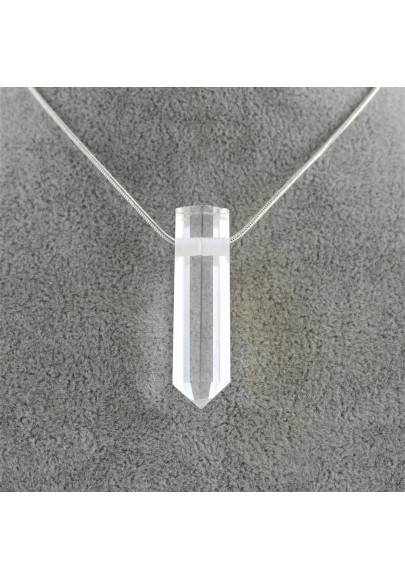 Pendant Hyaline Quartz POINT Rock CRYSTAL Necklace Crystal Healing-2