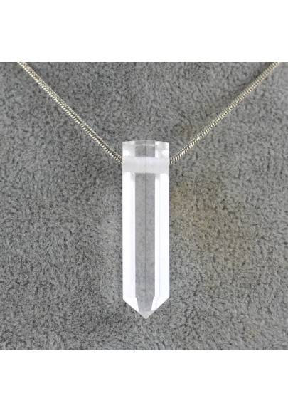 Pendant Hyaline Quartz POINT Rock CRYSTAL Necklace Crystal Healing-1