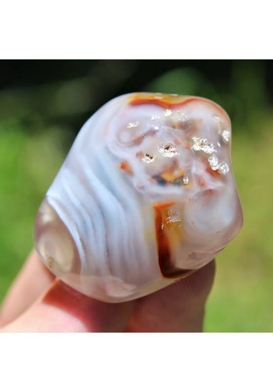 Minerals AGATE from Madagascar with fossilized water Enhydro Mineral Chakra Zen-1
