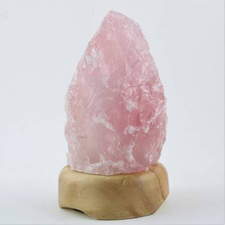 Lampada GRANDE in Quarzo Rosa Pura di Alta Qualità Minerali Arredamento Chakra-3
