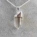 Pendant Hyaline Quartz on Silver Necklace Rock CRYSTAL PURE Point A+ Chakra-4