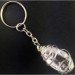 Hyaline QUARTZ Keychain Keyring Handmade Silver Plated Spiral A+-1