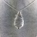 Hyaline Quartz Pendant Handmade Silver Plated Spiral A+-1