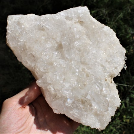 Big Druzy Hyaline Quartz Natural 1kg Rock CRYSTAL Double Crystallization A+-2