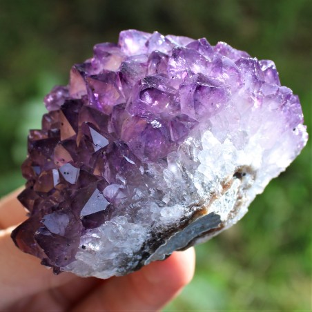 Minerali * Drusa Ametista del Brasile Alta Qualità A+ Collezionismo Geode-2
