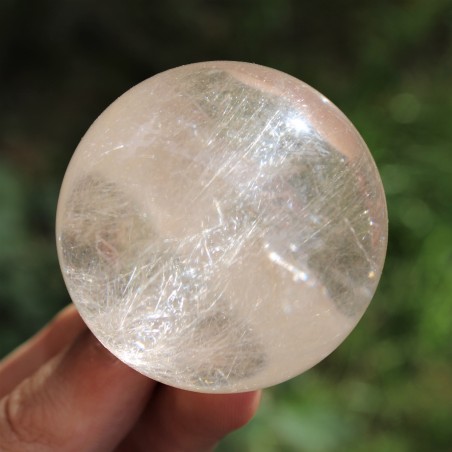Sphere RUTILATED QUARTZ Optical Lodolite Crystal Healing Home Decor High Quality-5