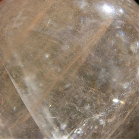 Sphere RUTILATED QUARTZ Optical Lodolite Crystal Healing Home Decor High Quality-7