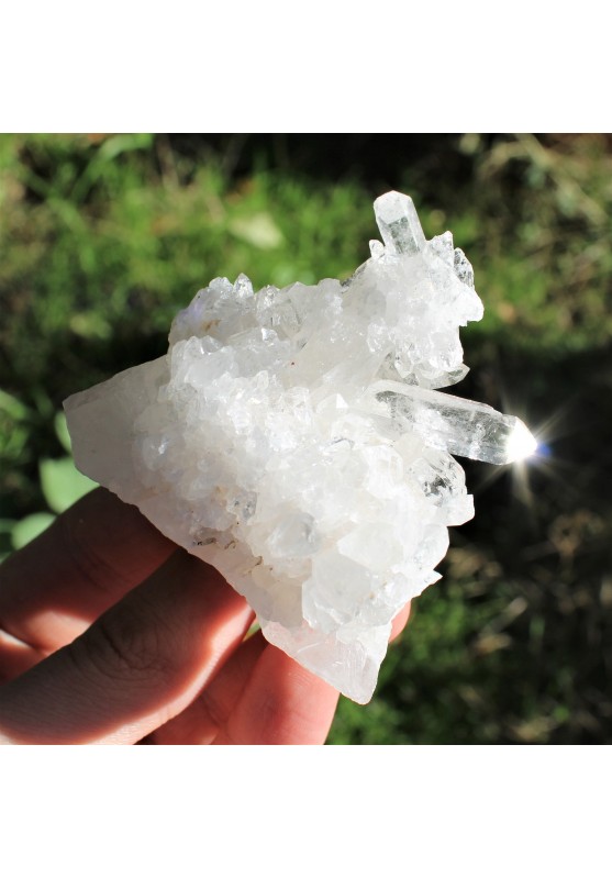 Rock Crystal Clear Quartz Hyaline Cluster High Quality Crystal Healing A+ 121g-1