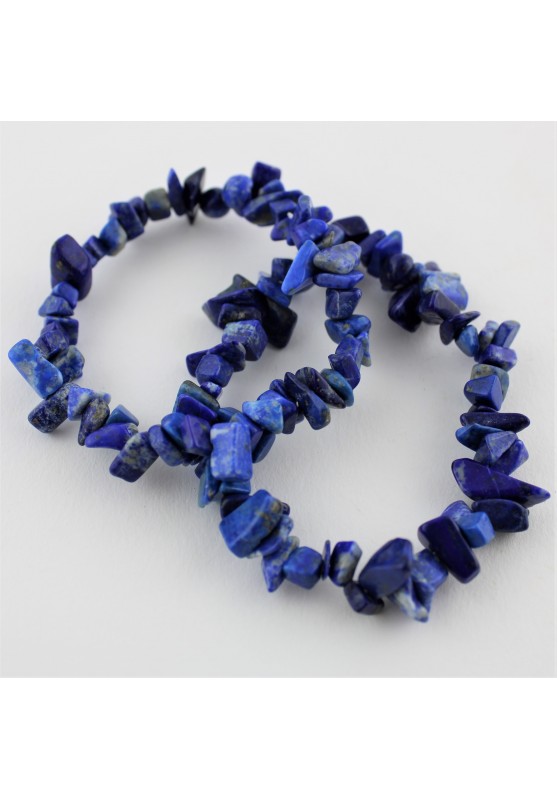 Bracelet chips of LAPIS LAZULI Blue Gold Minerals Crystal Healing High Quality-1