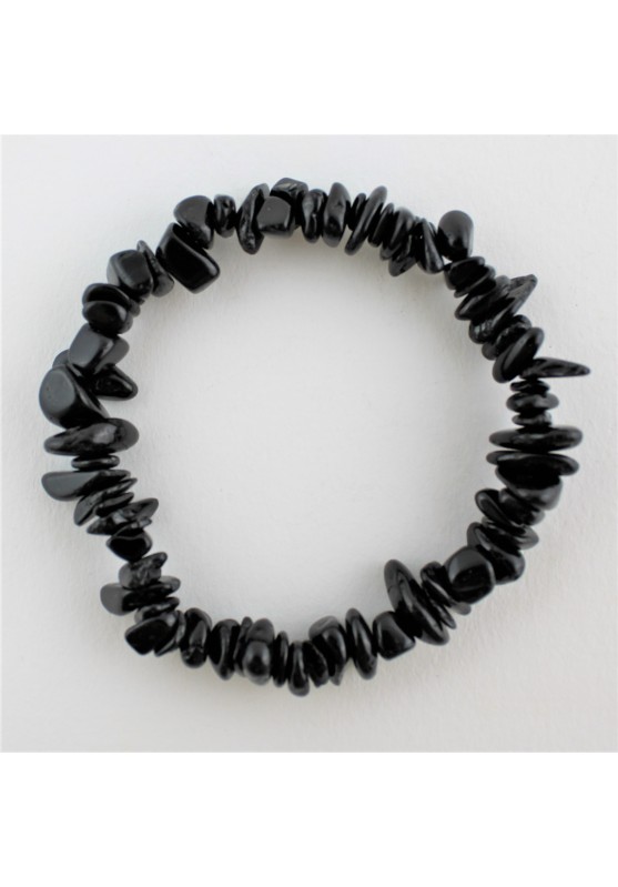 Bracelet Black Tourmaline Chips no Elettrosmog Crystal Healing Capricorn zodiac-1